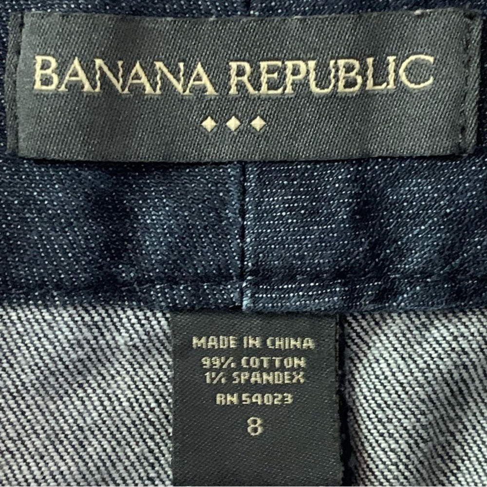 BANANA REPUBLIC. Denim Skirt.2 front & 2 back pockets.Knee length.Sz 8… - Picture 8 of 12